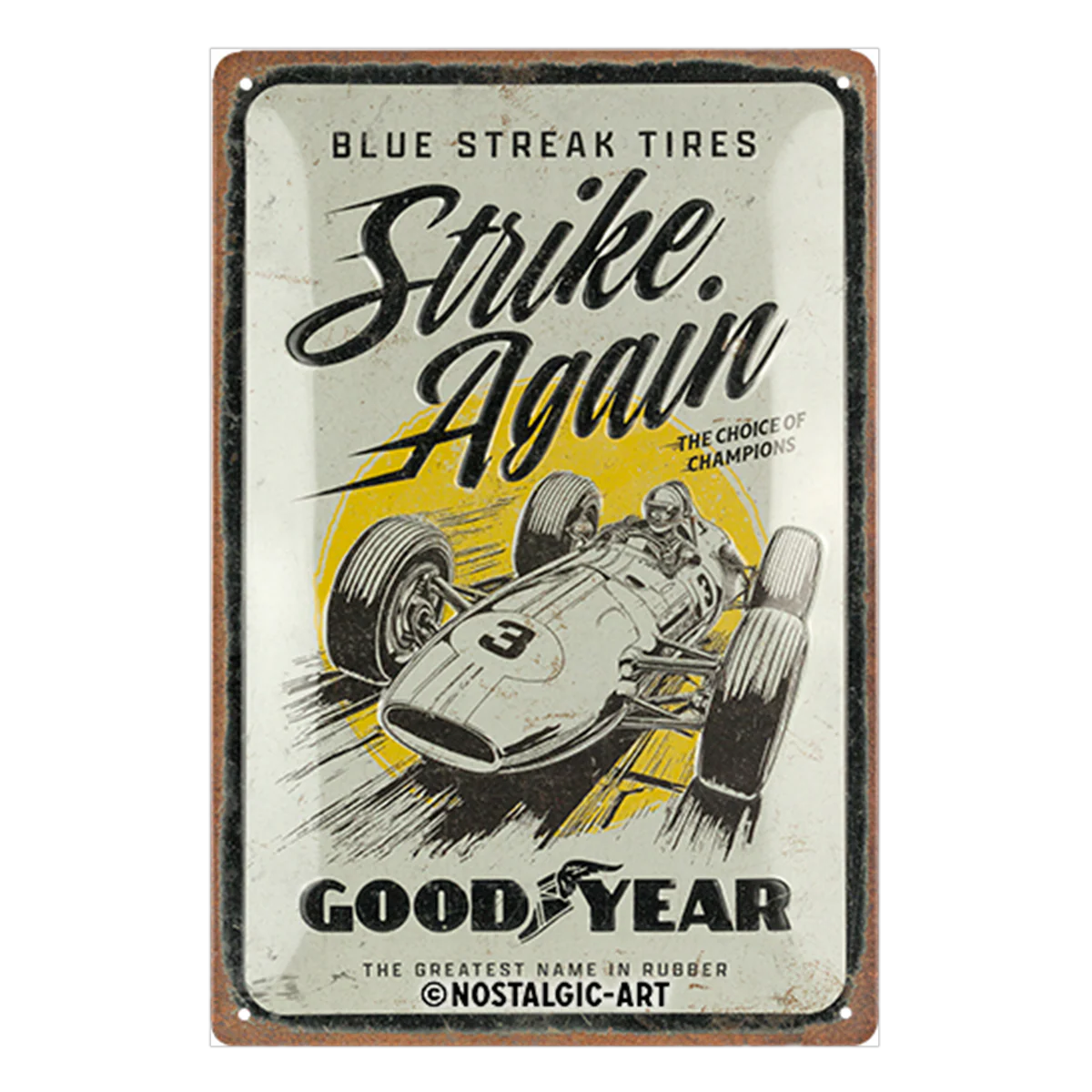Goodyear Tin Sign "Blue Strikes again" - Image 3